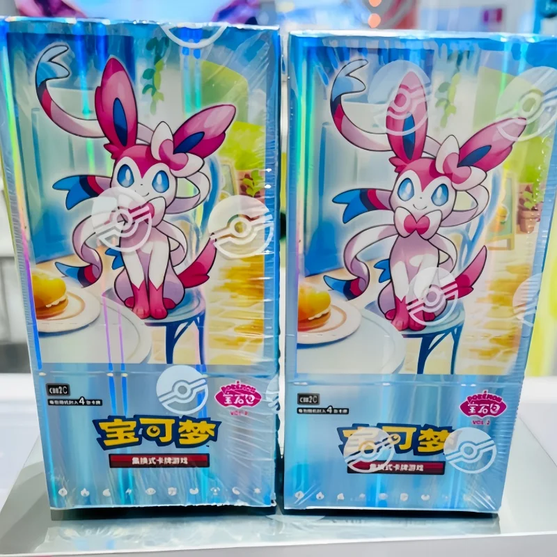 

100% оригинальный пакет Gem Pack Vol 2, карты Ptcg Eevee, сумка для альбома, коробка, китайский альбом Tcg, алый и фиолетовый торговый альбом Ptcg, подарок на складе