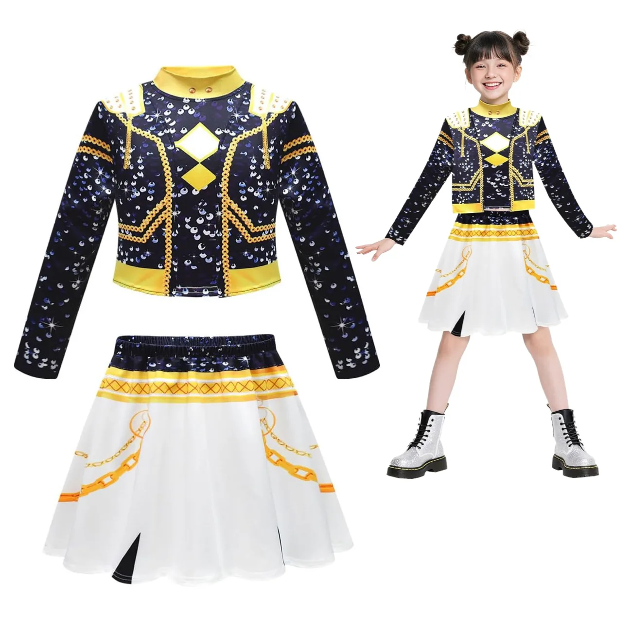 

KPop Demon Hunters, новый карнавальный костюм 2025 года, Руми Зои Мира, косплей, стиль для девочек, детская одежда для выступлений на сцене, Хэллоуин