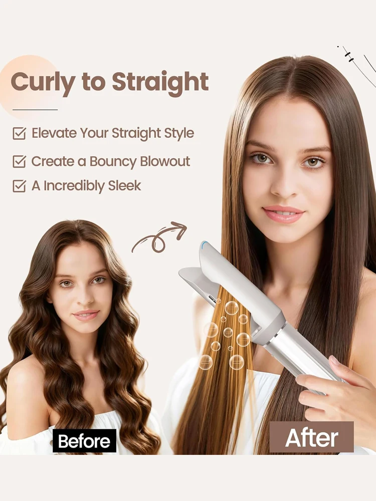 Gentle Airflow Hair Smooth Attachment Series Nozzle Hair Straightener Replacement Part Converts Curly Wet Hair to Smooth Straigh