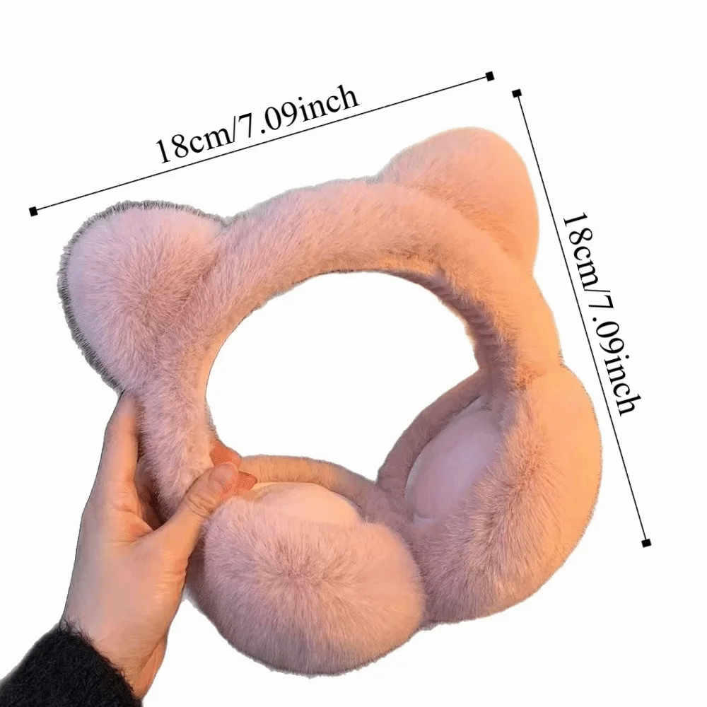 Kawaii طوي القط غطاء للأذنين يندبروف رشاقته لطيف غطاء الأذن لينة الدفء الشتاء الأذن دفئا الشتاء الرياضة