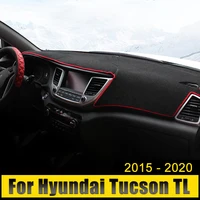Para Hyundai Tucson TL 2015 2016 2017 2018 2019 2020 salpicadero de coche evitar almohadilla de luz cubierta de plataforma de instrumentos alfombras Accesorios
