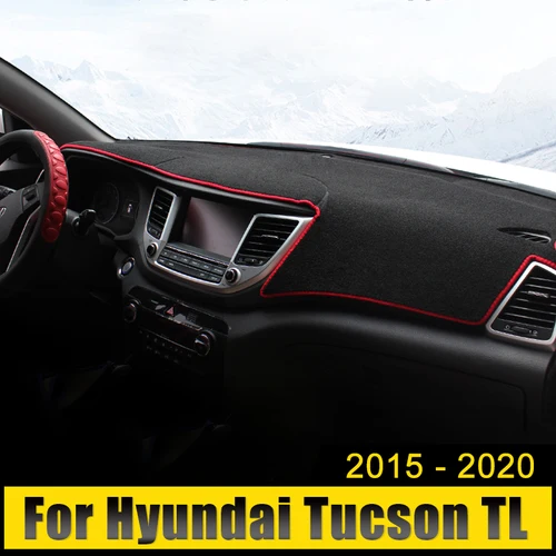 Para Hyundai Tucson TL 2015 2016 2017 2018 2019 2020 salpicadero de coche evitar almohadilla de luz cubierta de plataforma de instrumentos alfombras Accesorios
