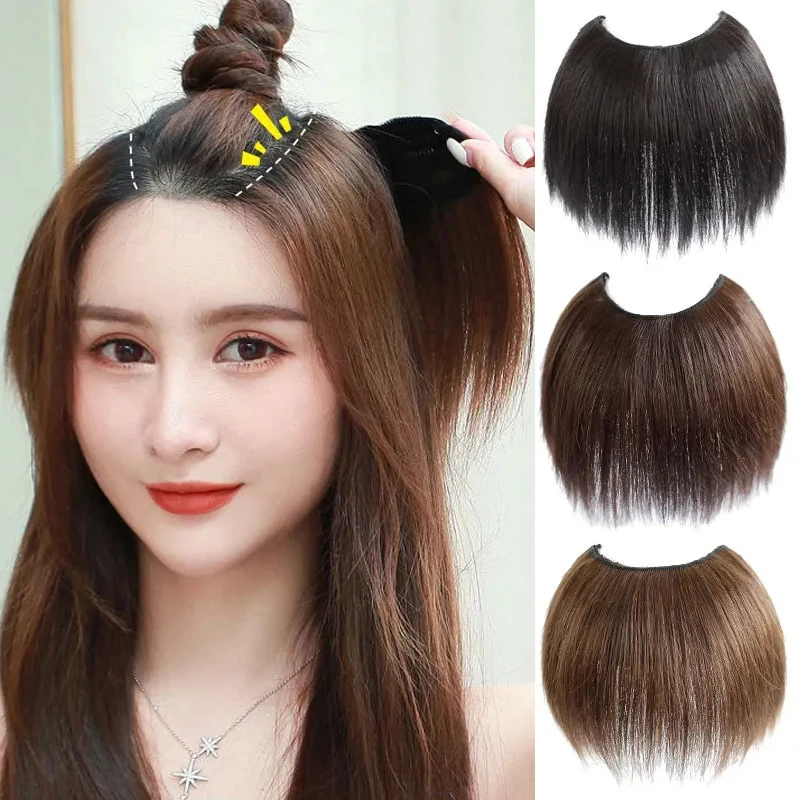 Women U-shaped Increase Hair Volume Fluffy Clip-in Wig One-piece Thicken High Skull Top Invisible Seamless Extension