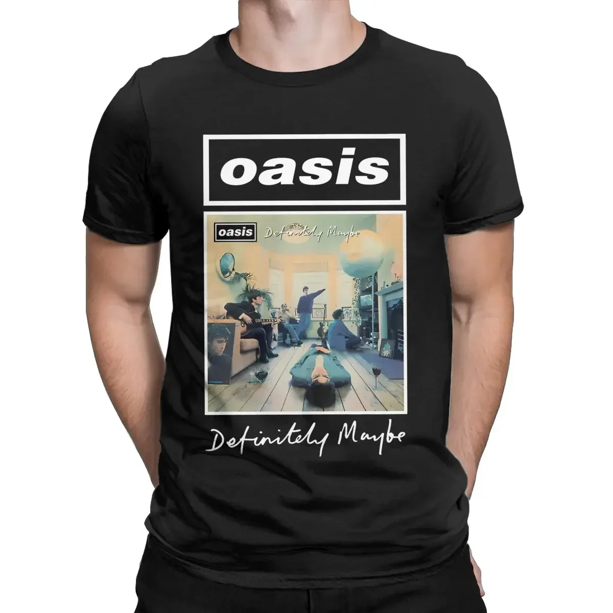 Men's T-Shirts O-Oasis Rock Band Leisure Cotton Tee Shirt Short Sleeve British Music Albums T Shirts Crewneck merch Gift Idea