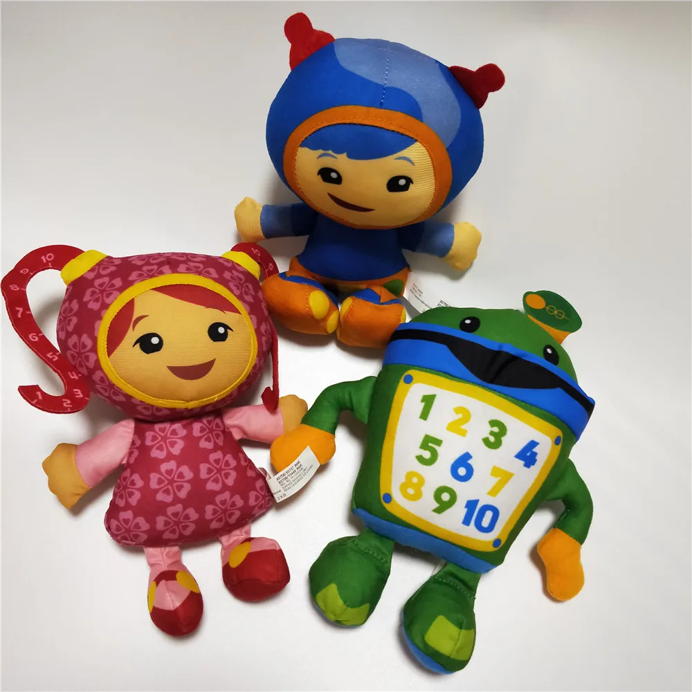 

22cm 3styles Team Umizoomi Plush Toys Dolls Bot & Geo & MILLI Stuffed Plush Toys Doll Birthday Gift for Children Kids Pillow