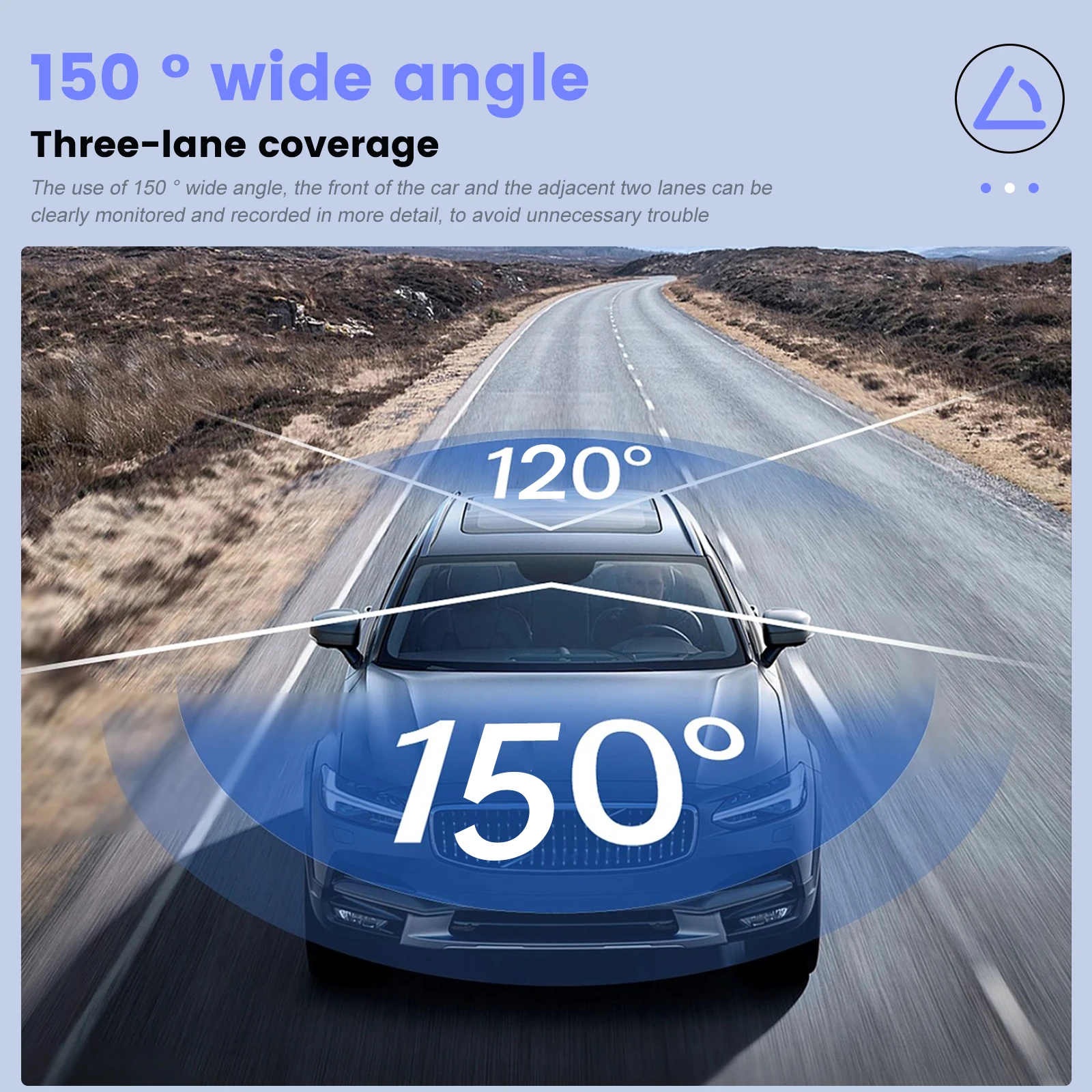 Podofo 3.16 inch 1080P Car Dash Cam DVR Camera Dual Recording  HD Car Recorder With Motion Detection Support Loop Recording, Exposure Compensation Rear Mirror Dashcam