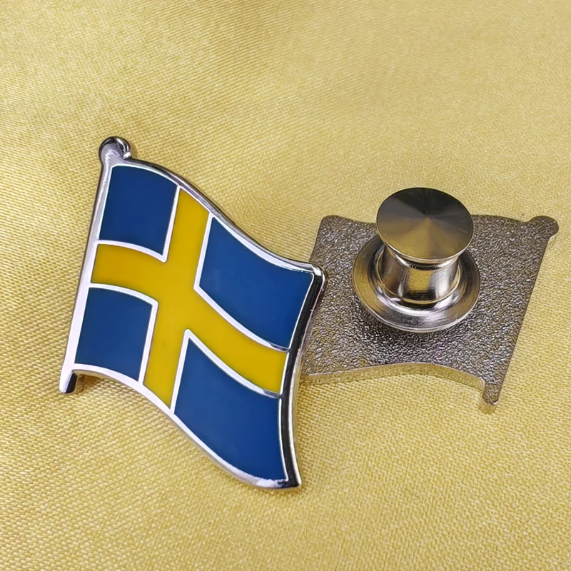 Sweden National Flag Lapel Pins Country Badges