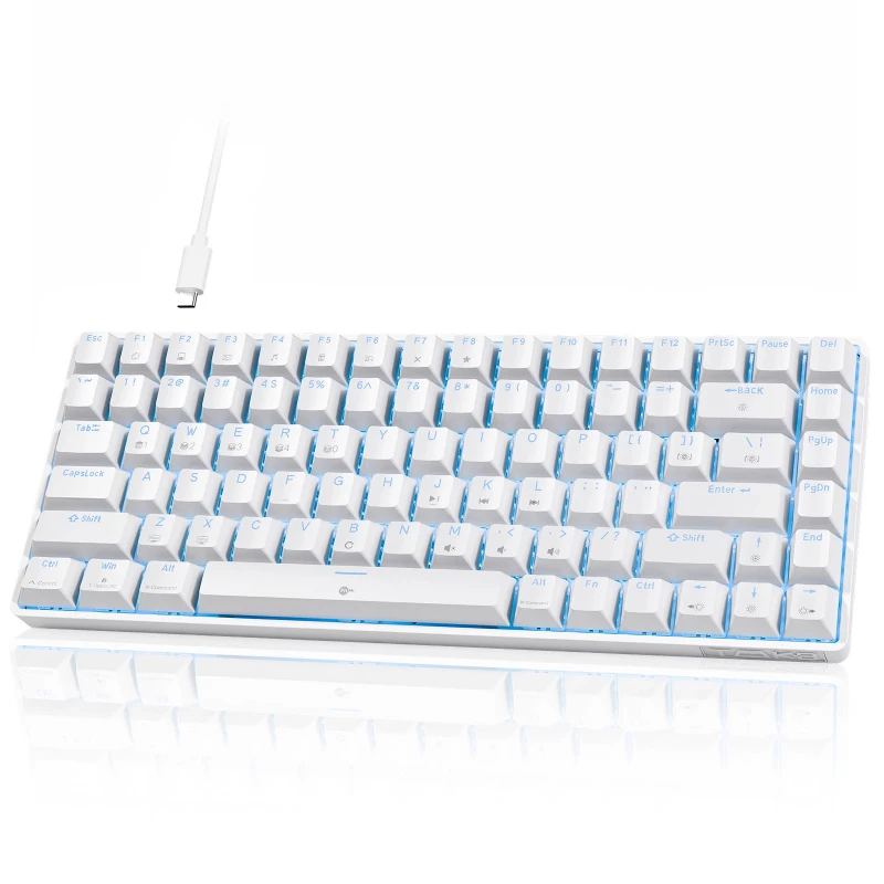 T84SE KEMOVE 84-key Wired Single-mode Keyboard Ice Blue Light Customized Portable Office E-sports Gaming Mechanical Keyboard
