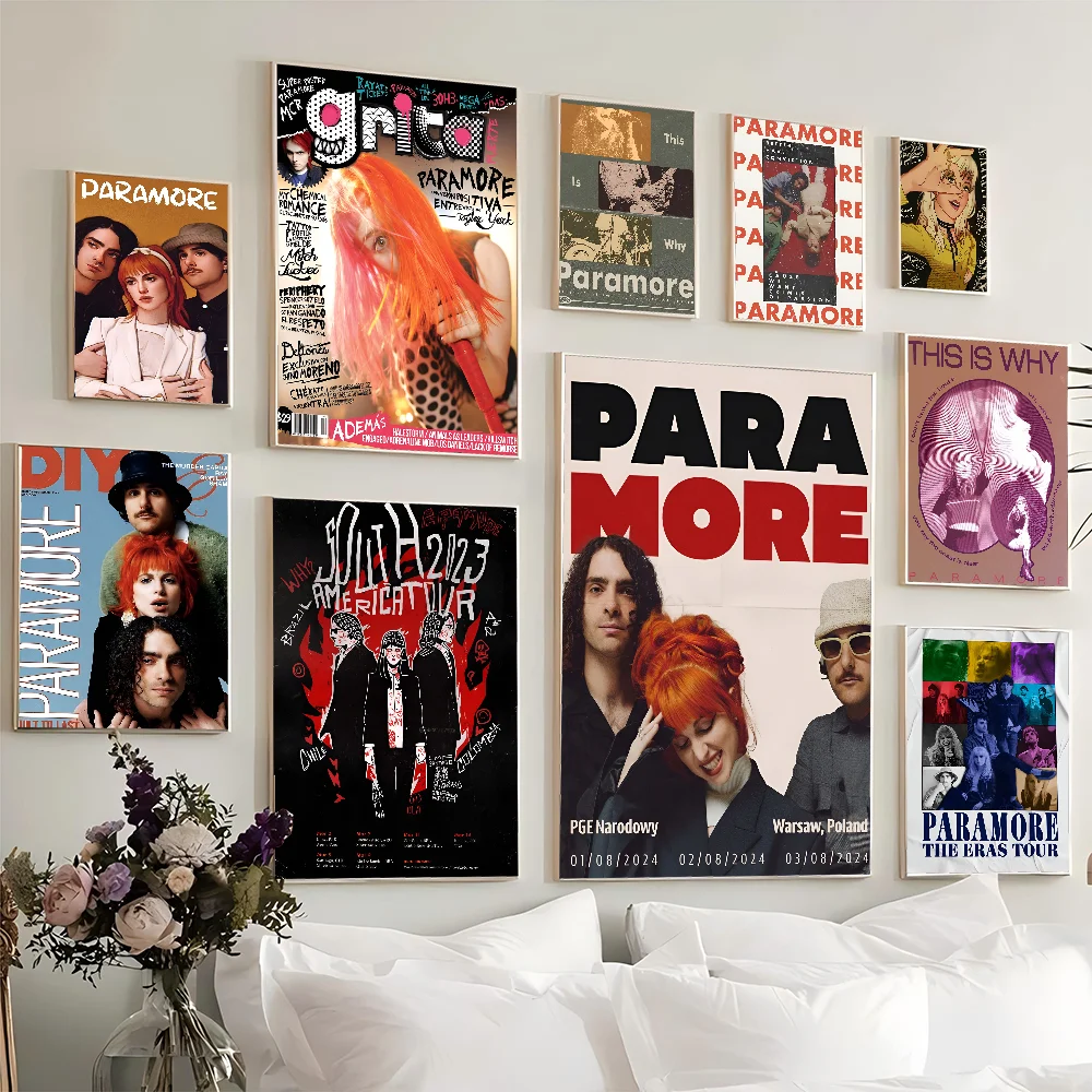 Singer Paramore 2023 Tour Music Album Classic Movie Posters Vintage Room Bar Cafe Decor Stickers Wall Painting