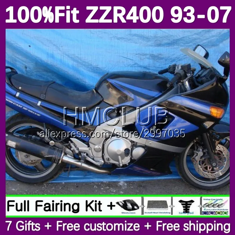 Fairing For KAWASAKI NINJA ZZR400 ZZR 400 122No.24 blue factory ZZR-400 93 94 95 96 97 98 99 00 01 02 03 04 05 06 07 Injection