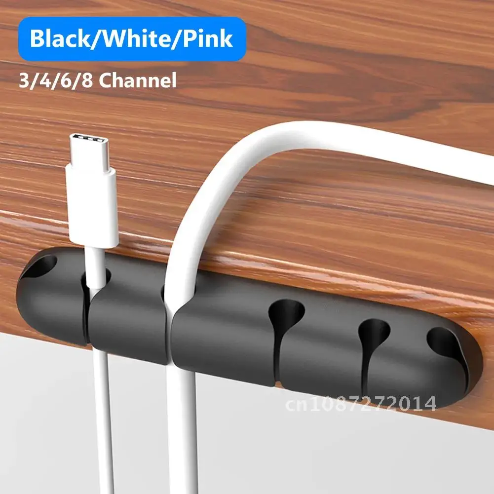 

Wire Management USB Cable Organizer Silicone Tie Fixer Wire Winder Cord Clip Office Desktop Wall Phone Cables holder organizador