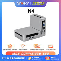 Ninkear MINI PC N4 AMD Ryzen 5 4600H 16GB DDR4+512GB SSD UP to 4.20GHz WIFI 6 BT5.2 Support 8K Three Screen Windows 11
