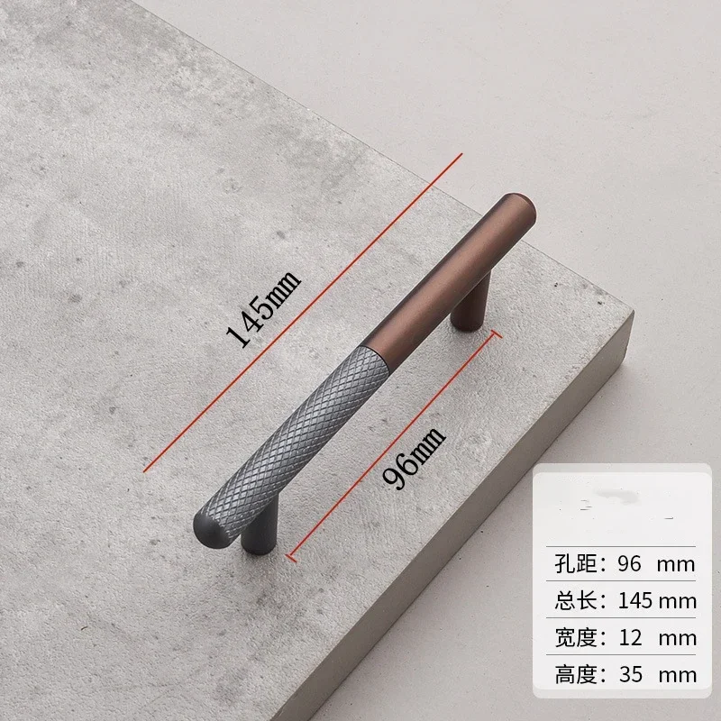 1pcs Splicing Two-tone Knurled Handle Cabinet Door Handles Industrial Knurling Drawer Pulls Furniture Kitchen Handles