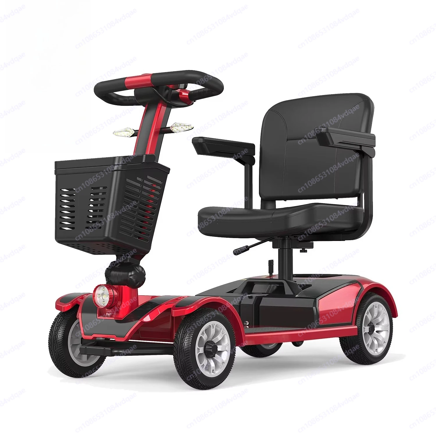Four-wheeled smooth electric scooter | Foldable and detachable design, adult portable city scooter