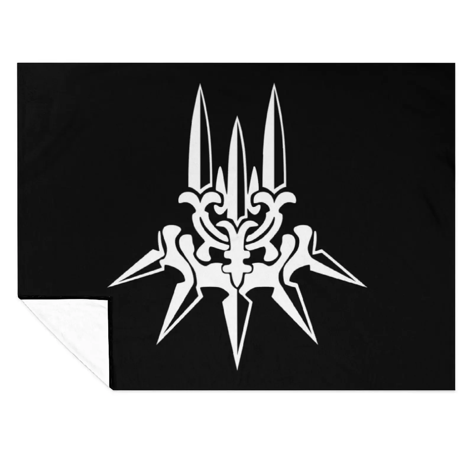 

YoRHa - White Insignia Throw Blanket Nap Softest heavy to sleep Plaid on the sofa Blankets