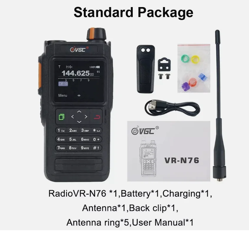 VR-N76 Walkie Talkie UV Dualband IP67 Wodoodporne radio Bluetooth Pozycjonowanie GPS