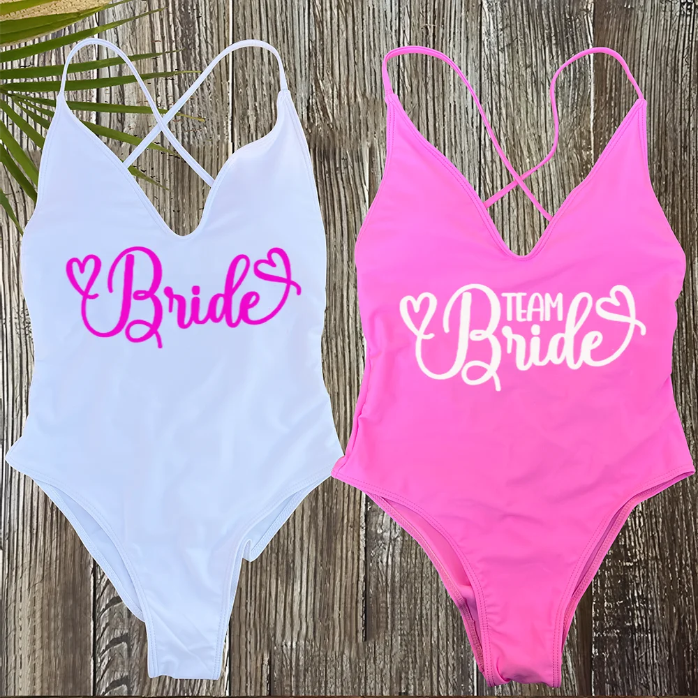 

Женский цельный купальник, купальный костюм для невесты, купальный костюм с подушечками, цельный купальник с принтом любви, пляжная одежда, монокини