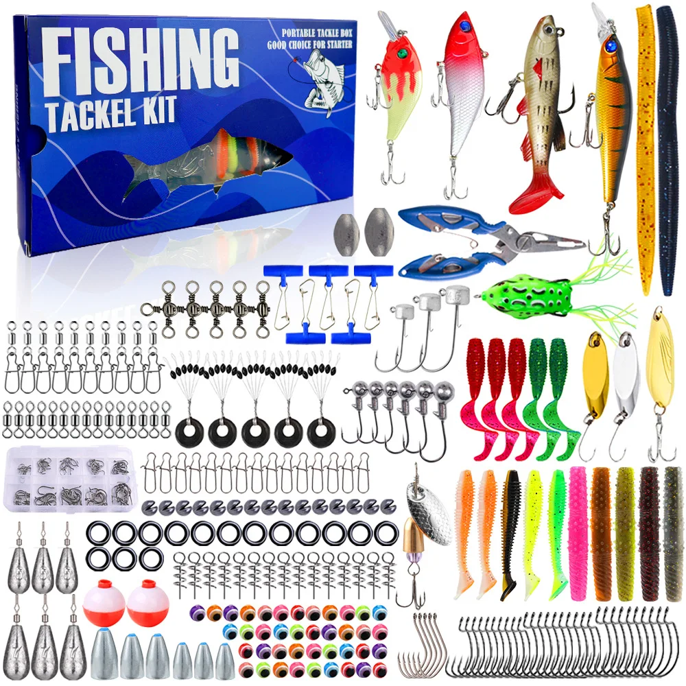 

332Pcs Fishing Lure Kit Minnow/Pencil/Soft Bait Artificial Lures for Freshwater Saltwater Fishing Tackle Box Free Shipping