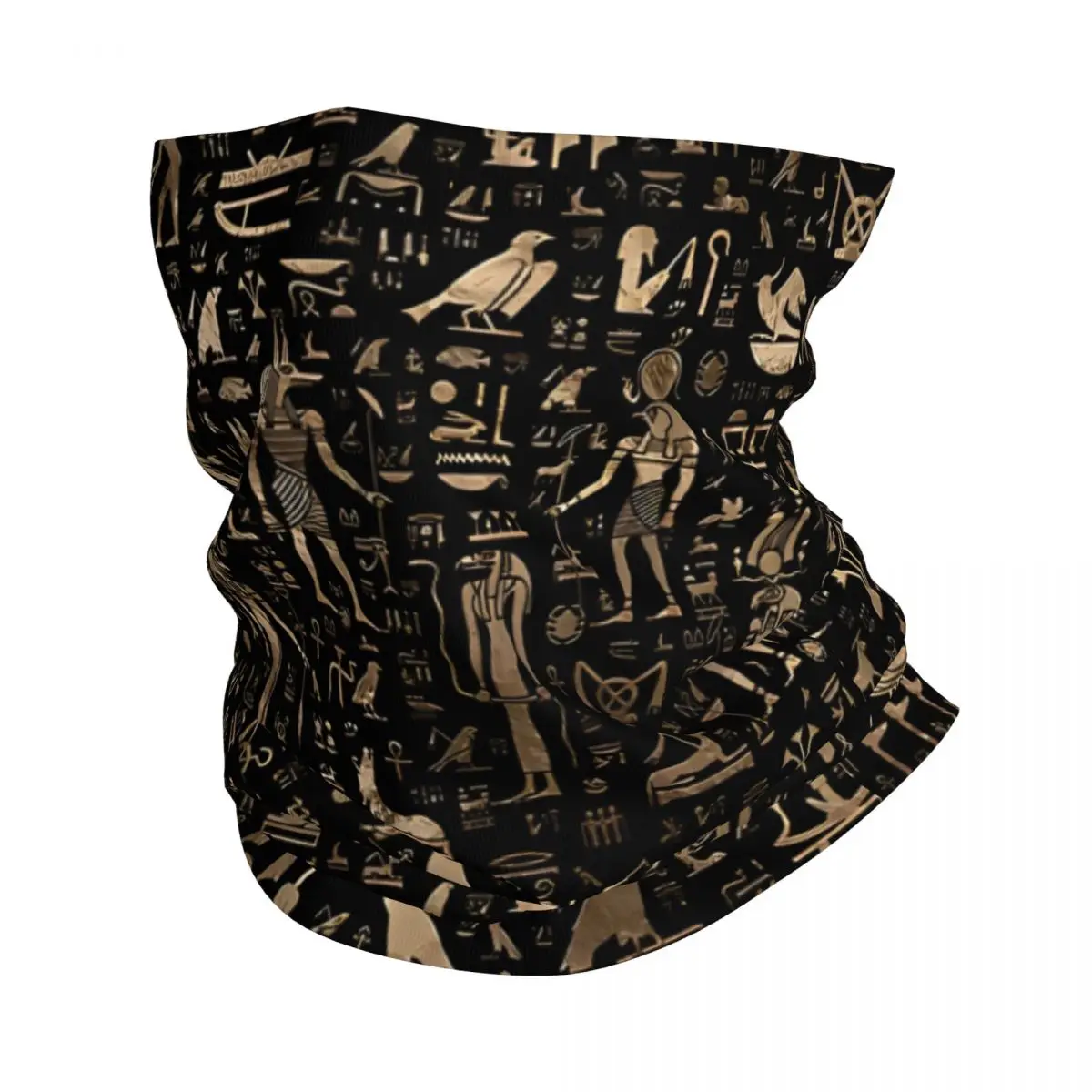 Ancient Egyptian Gods And Hieroglyphs Thin Bandana Neck Gaiter Wrap Scarf Headband Neck Cover