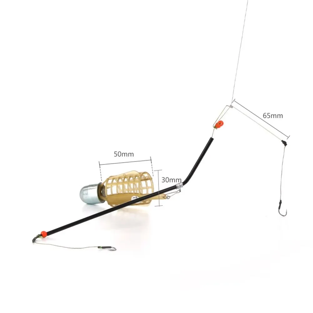 NGB Two Fishing Hooks 20g-80g Carp Trap Basket Feeder Bait Cage Fishing Accessory With Connector For Carp Feeder