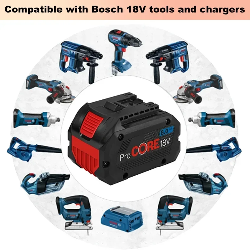 Rechargeable Battery for Bosch, Portable Power Tool,18V, 8000 mAh, 10000 mAh, 12000mAh, 21700, 10 Sections