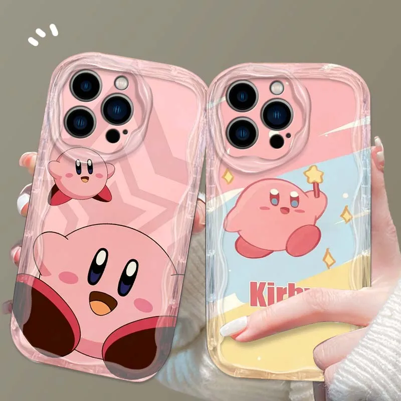 

Cartoon Cute K-Kirbys Hot Phone Case For Apple iPhone 16 16E 15 14 13 12 11 XR XS X Pro Max Plus Wave Oil Cover Soft Funda