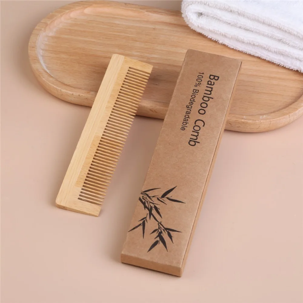 

Natural Bamboo Wooden Comb Portable Head Massage Massage Hair Combs Hair Care Men Hairdressing Styling Tool Hair Care Comb