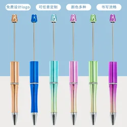 6pcs Beaded Pen Bead Printable DIY Ballpoint Pens Beadable Pens Creative for DIY Making Writing Journaling Exam Draw Supsupplies