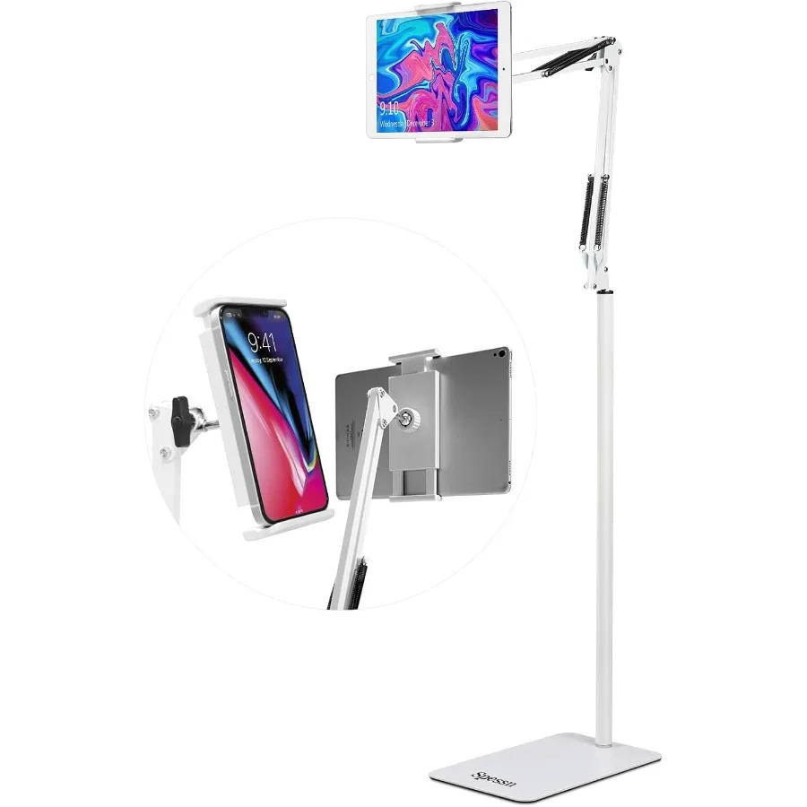 

Adjustable Tablet Floor Stand Universal 360degree Rotatable Metal Tablet Holder Phone Stand Compatible iPad iPhoneX iPad Pro 4.