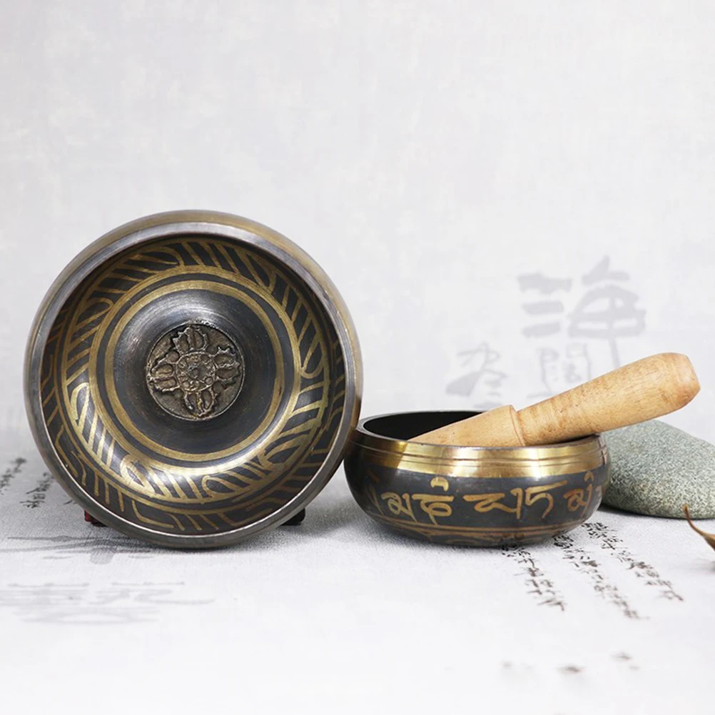 

Buddha Sound Bowl Tibet Singing Bowls Tibetan Meditation Hand-Pulled Noodle Yoga Wooden