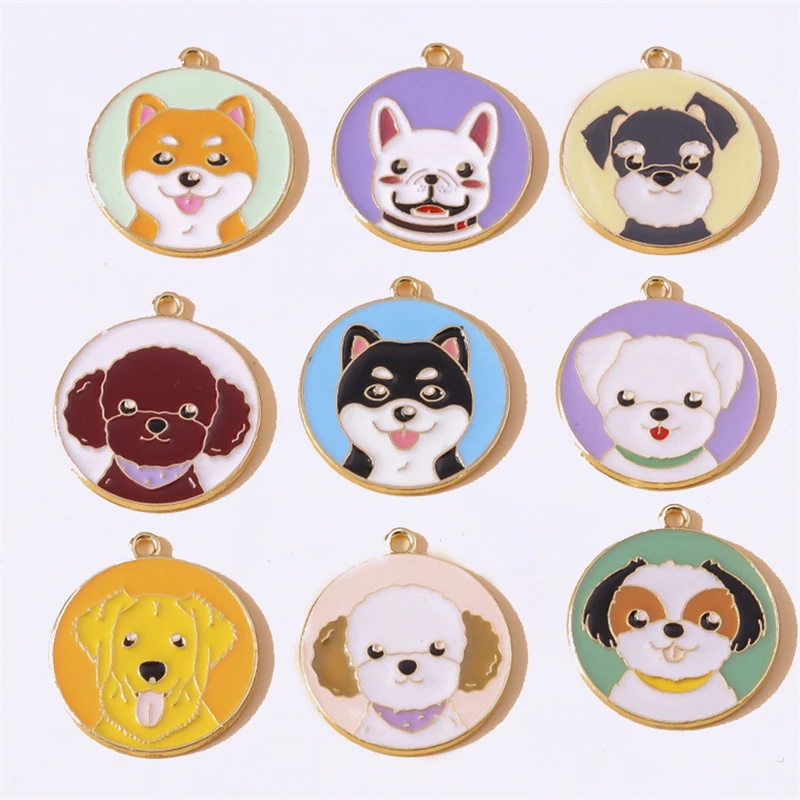 

Duarte 20Pcs/Lot Cartoon Enamel Animal Dog Charms Pendants for Jewelry Making DIY Drop Earrings Necklaces Bracelets Accessories