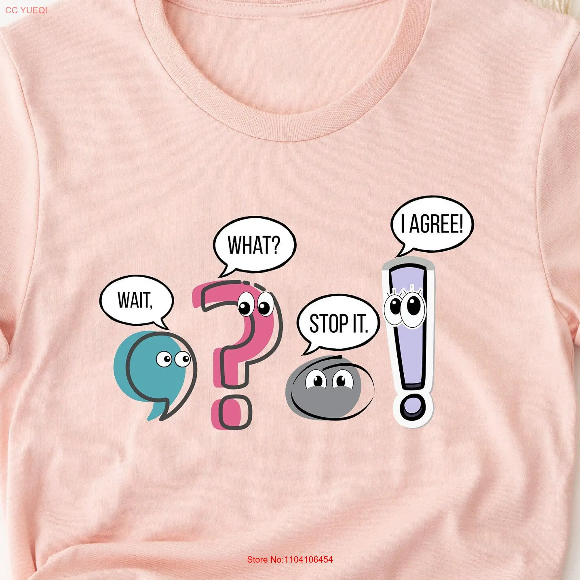 Funny Grammar Teacher T Shirt Punctuation English Wait What Stop It I Agree Synonym Rolls Back To School