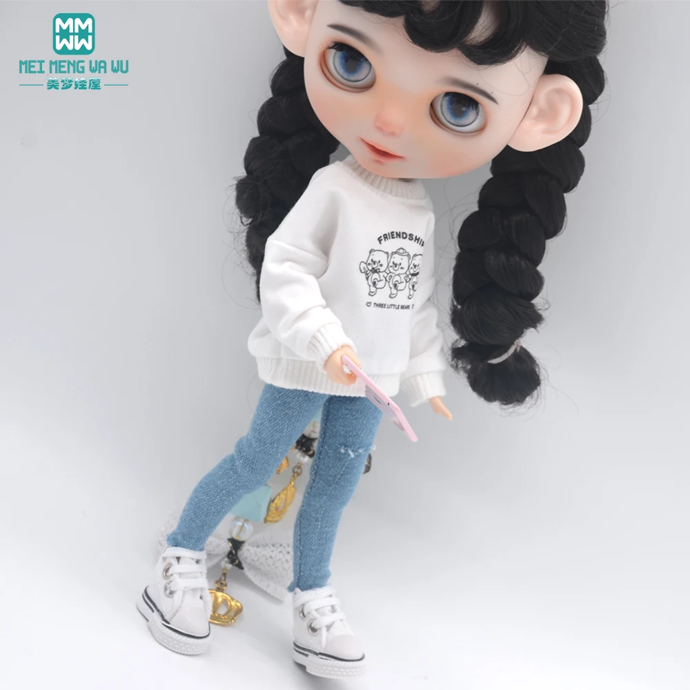 

Одежда для кукол Blyth, стильный спортивный комплект из трех предметов для игрушек Azone OB22 OB24, игрушки в подарок