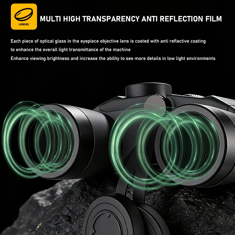 

ZIYOUHU 10x50 Extreme Eye Series Binoculars HD Large Objective Navigation Compass for Outdoor Camping Professional Use