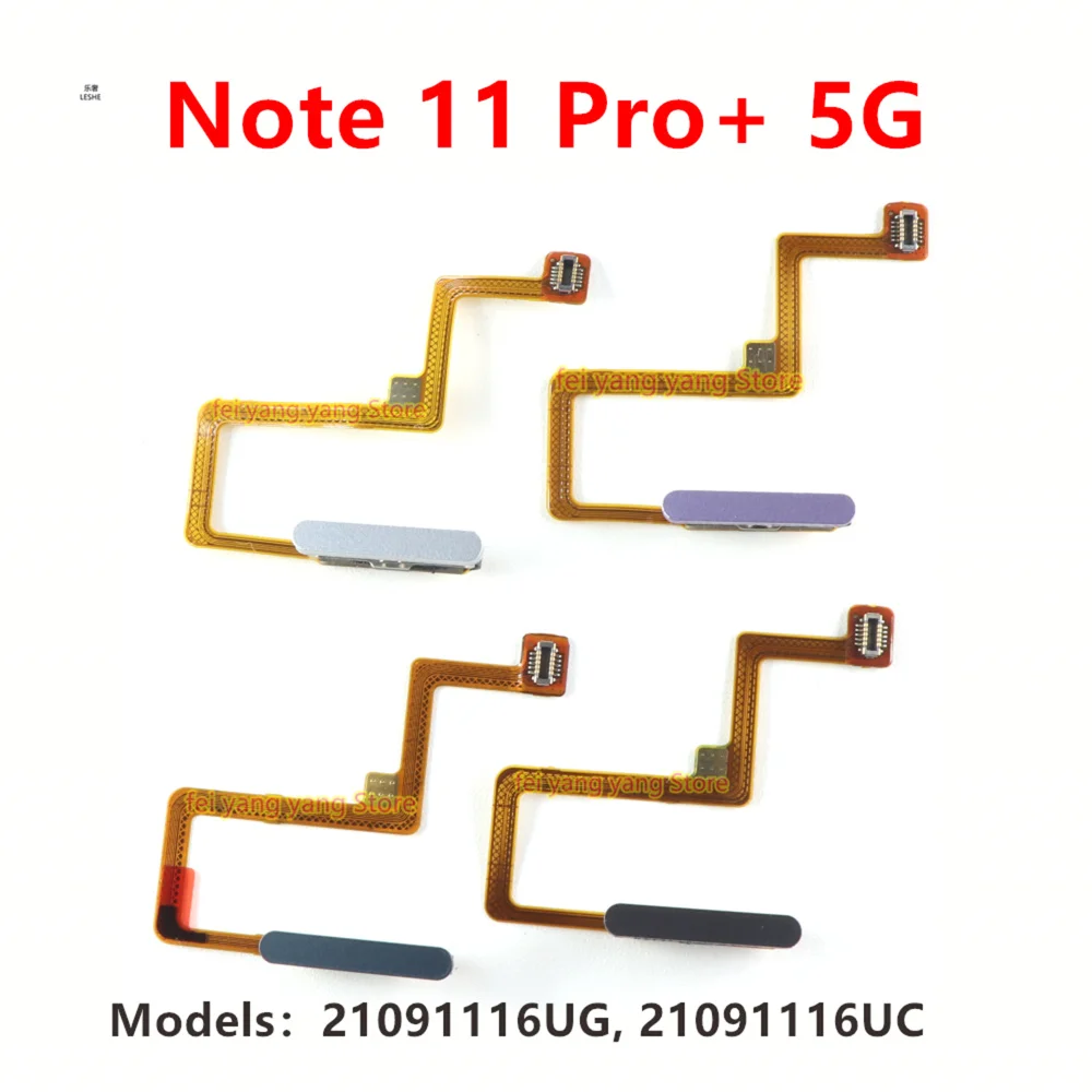 Cable flexible táctil con huella dactilar para Xiaomi Redmi Note 11 Pro + 5G Plus, desbloqueo, tecla de inicio, Sensor de botón de encendido con huella dactilar