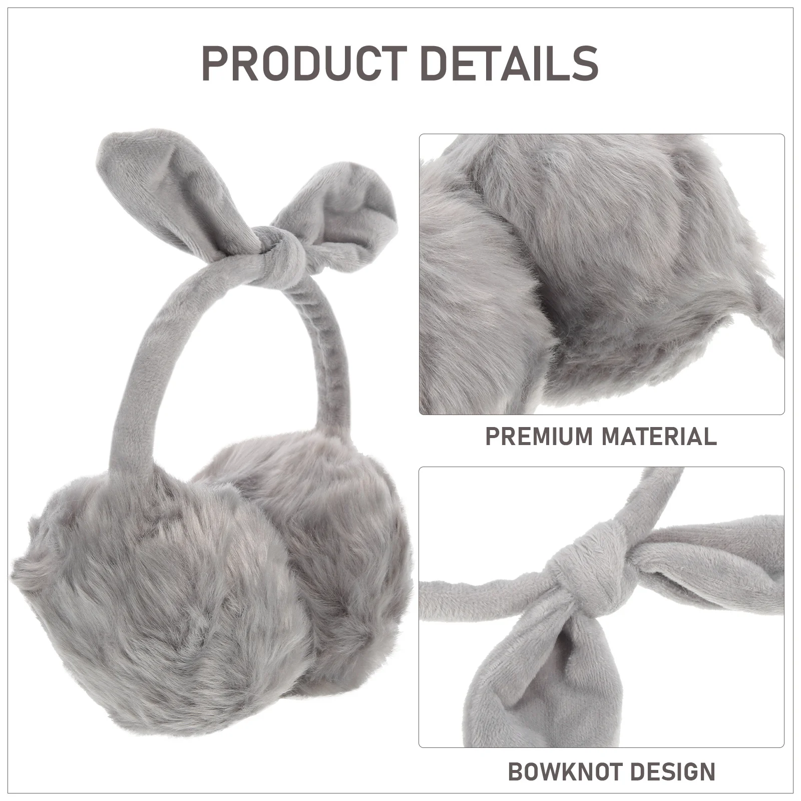 Bowknot الأذن يفشل غطاء للأذنين Bowknot تصميم المضادة للانزلاق الأذن يغطي للنساء الشتاء أغطية الرأس هدية أرنب نمط