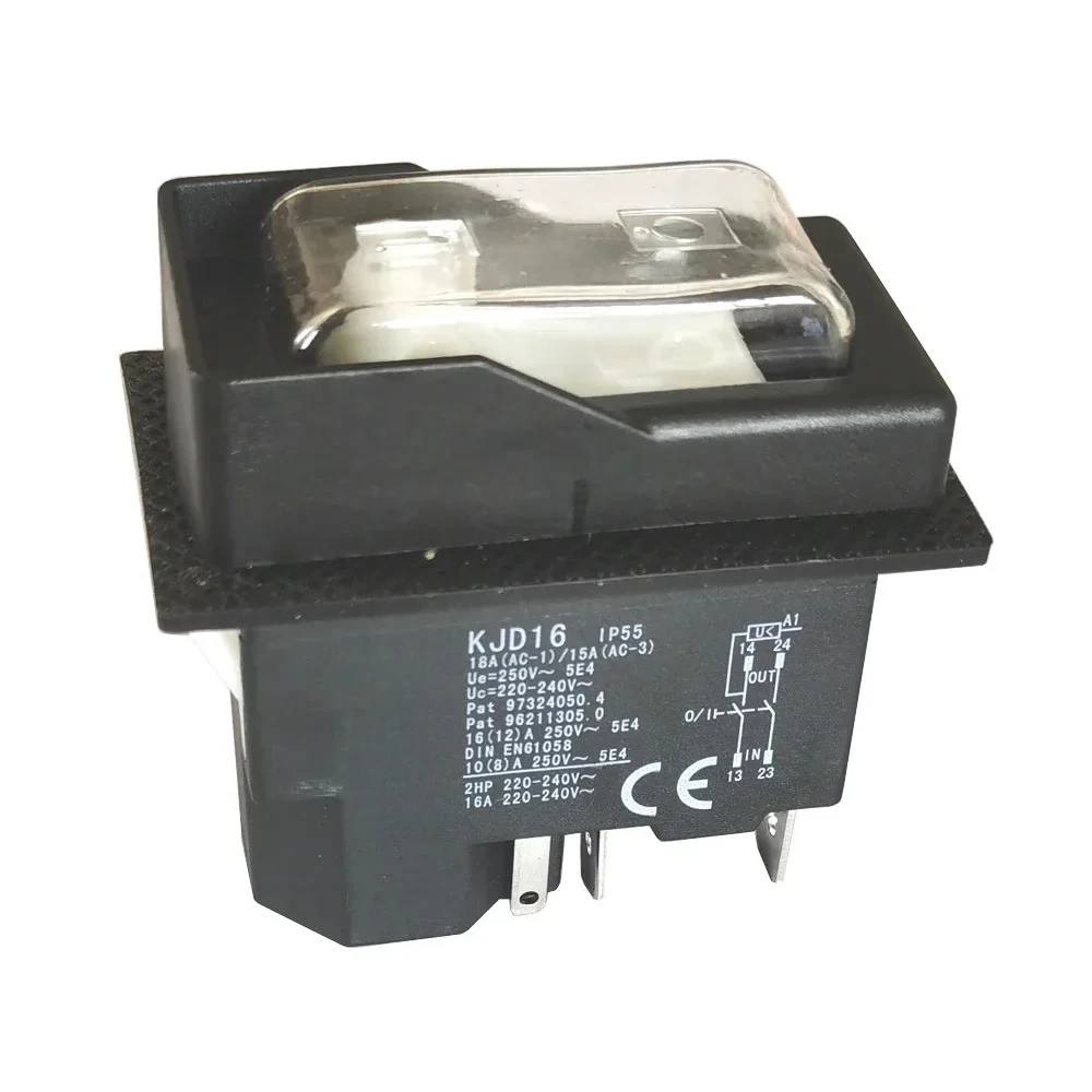for KEDUs KJDs17 220V 4Pins 5pins Waterproof Electromagnetic Self-reset Pushbutton Push Button Switch for Machine Tools