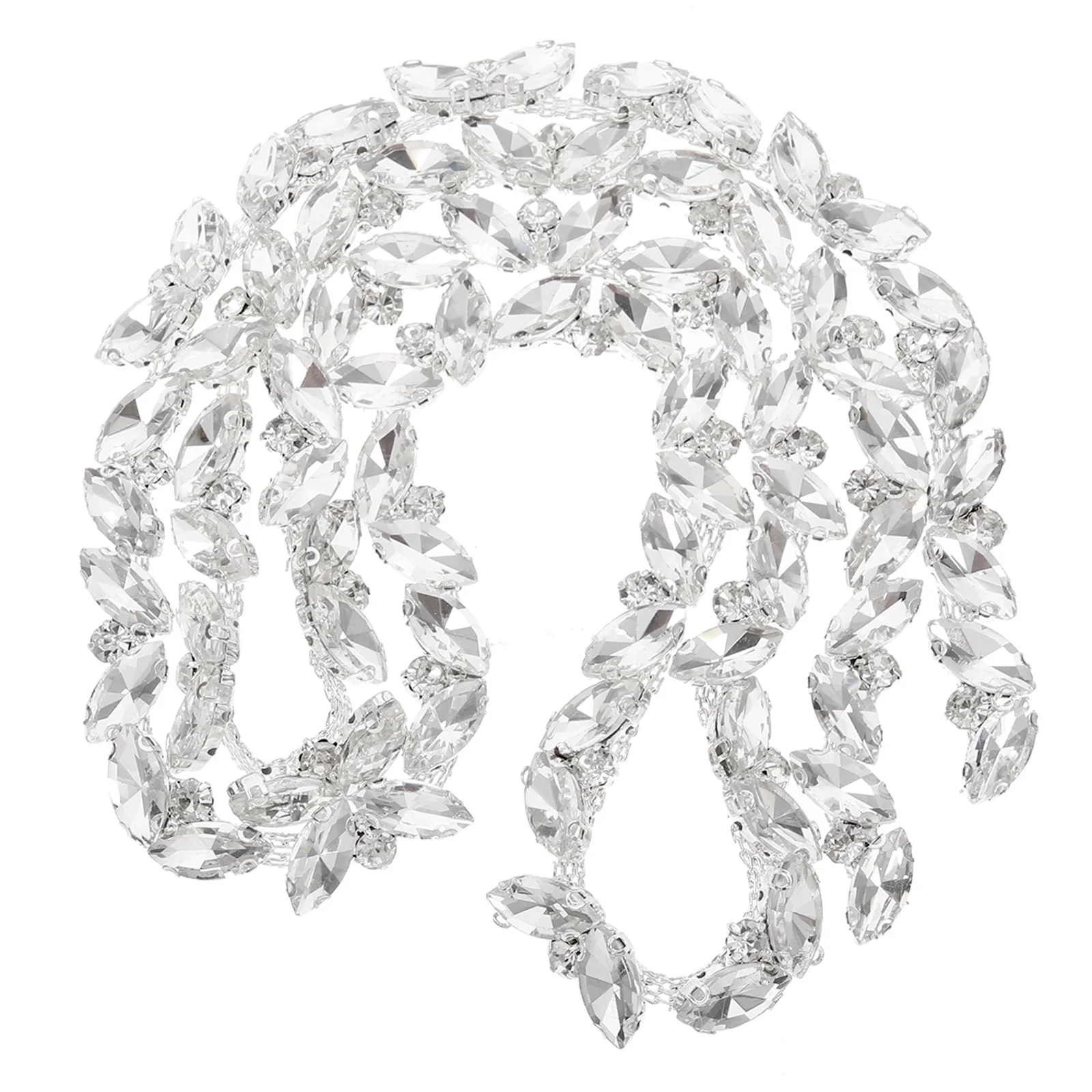 

Flexible 100Cm Close Trim Sewing Diy Craft Costume Accessory Wedding Dress Decoration Clothing Rhinestones Craft Chain