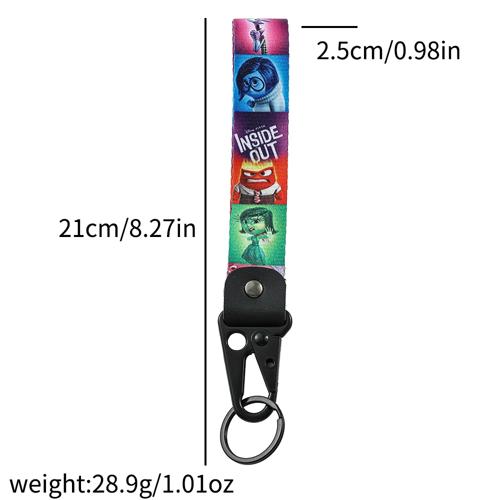 Disney Inside Out 2 ID Card Holder Neck Strap Pendant Cool Boys Girl Door Badge Holder Lanyards Keychain Students Card Hang Rope