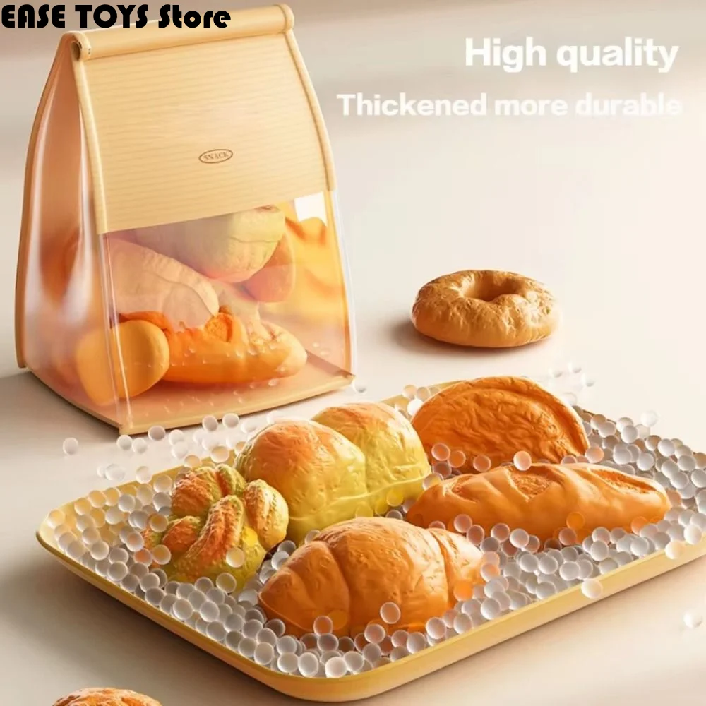 

Play House Pretend Play Kitchen Toys Food Cooking Donuts Toasts Simulation Dessert Bread Realistic Educational Bread Set Model