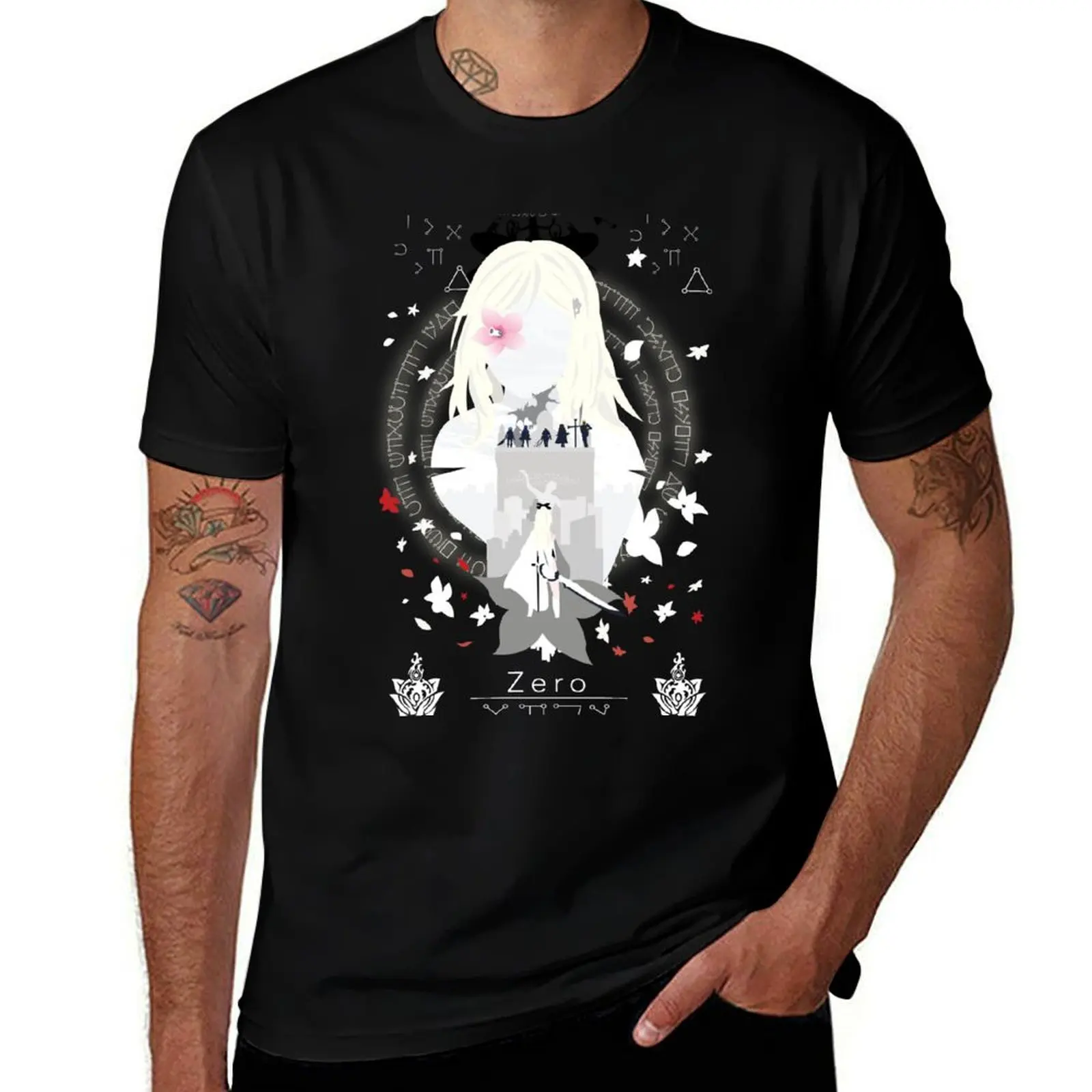 Lady Zero Negative Space T-Shirt t shirts for man cotton funny man graphic t shirt g man t shirts for men T-Shirt
