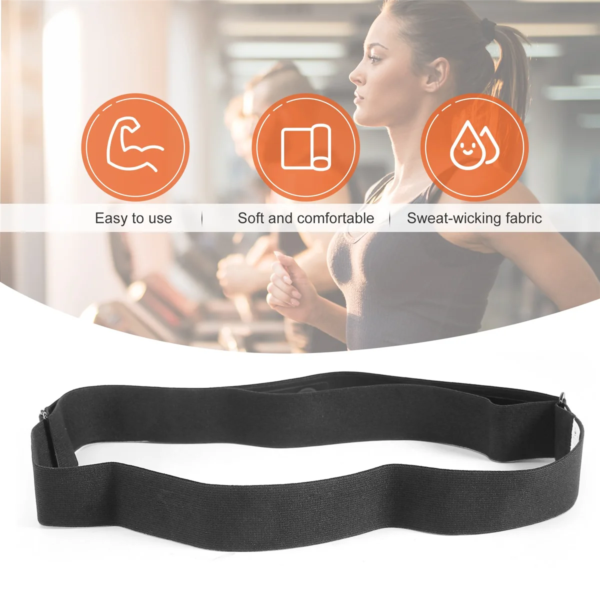 AT77 Chest Belt Strap for Polar Wahoo for Sports Wireless Heart Rate Monitor