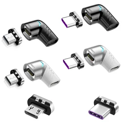 120W Usb C To Type C/Micro Magnetic Adapter Fast Charging Usb Type C Magnet Converter Magnetic Cable Right Angle Usbc Connector