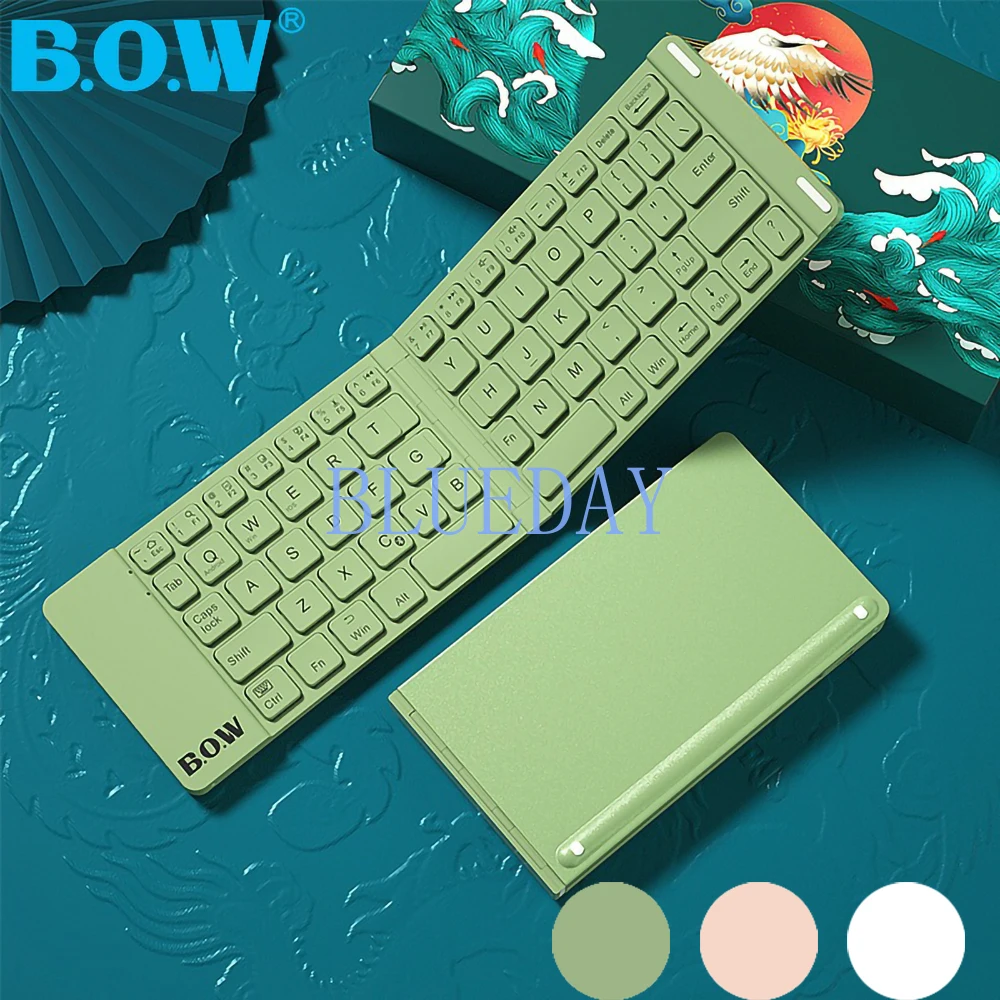 

Bow Wireless Foldable Keyboard Portable Bluetooth Mini Keyboard Pc Tablet Phones Using Easy Carry Keyboard