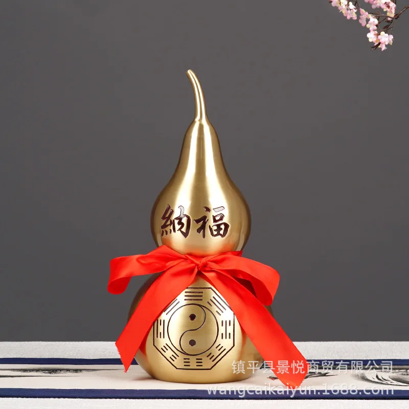 Copper gourd ornaments, available in large and small sizes; copper gourd pendants; Eight Trigrams gourd pendants; decorative car