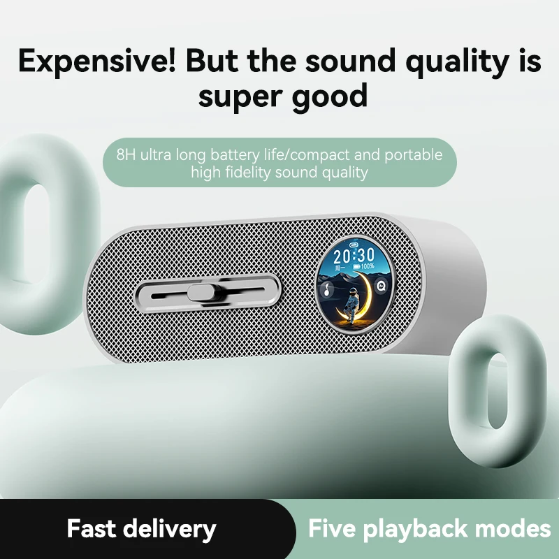 

JY78 Pro Smart Ai Bluetooth-динамик Многофункциональный будильник Погода Настольный домашний сабвуфер 24 часа Длительный срок службы батареи