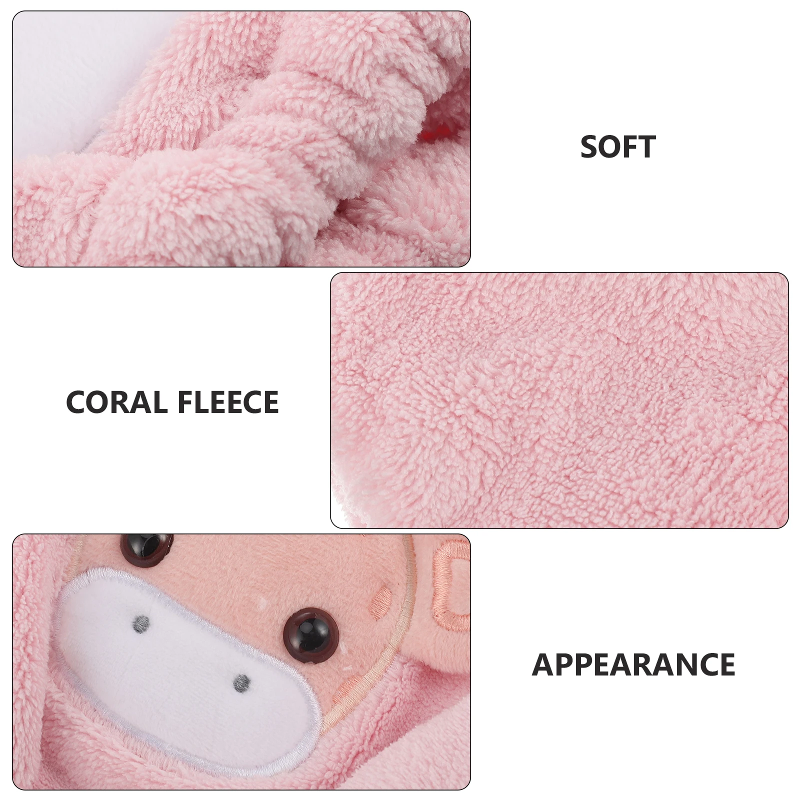 

Coral Fleece Hair Dry Wraps Towel Shower Caps Drying Head Towel for Women Kids Bath High Absorbent Gentle Hair Care