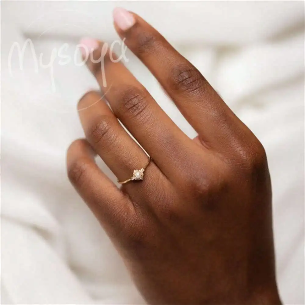 

MYSOYA кольцо с жемчугом в форме ракушки, подарочная коробка, обручальное кольцо, подарок для подруги на свадьбу/день рождения/Рождество/новый год, подарки