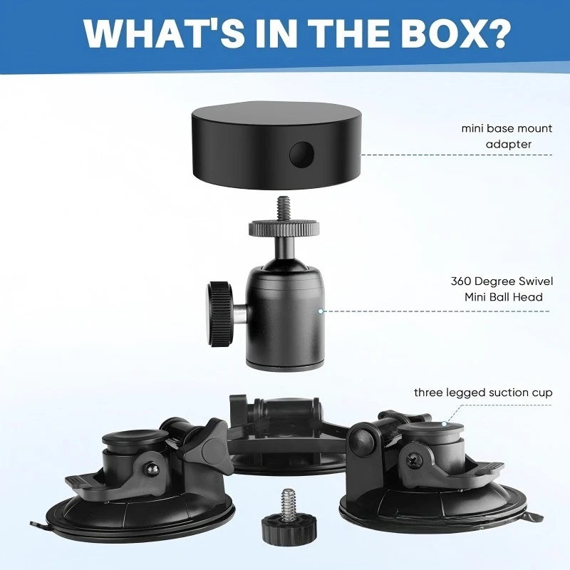 Outdoor Car Roof Triangle Suction Cup Mini Conversion Base Suitable for Mini Machines Black 24 Year Adaptation