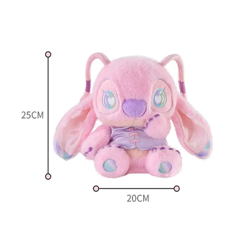 2025 Nuovo originale MINISO Disney Stitch Doll Cartoon Cute Stitch Peluche Decorazione della stanza Cuscino Kawaii Regalo di compleanno per bambini